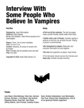 Interview with Some People Who Believe in Vampires Image