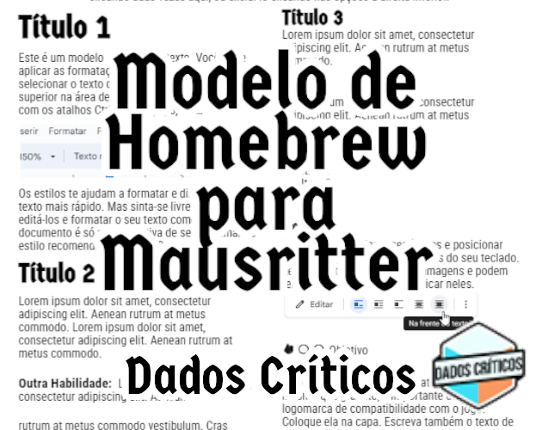 Modelo de Homebrew para Mausritter Game Cover