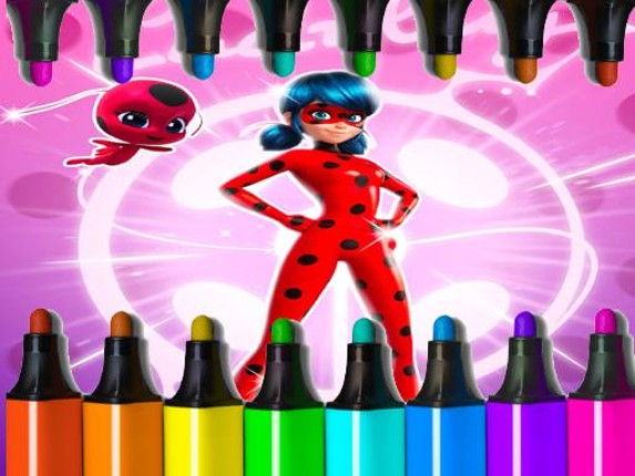 Miraculous Ladybug Coloring Game Game Cover