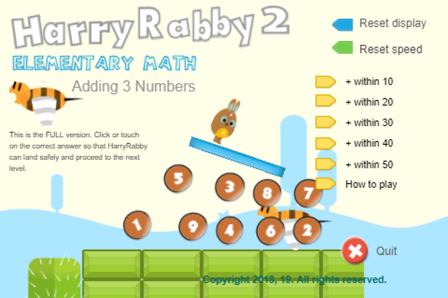 HarryRabby 2 Adding 3 Numbers FULL Version Game Cover