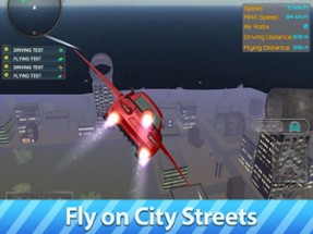 Futuristic Flying City Car Image