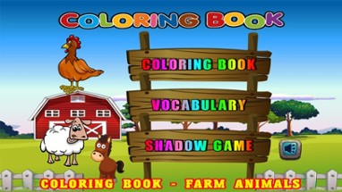 Farm Animals Coloring Book For Kids - First Words Image