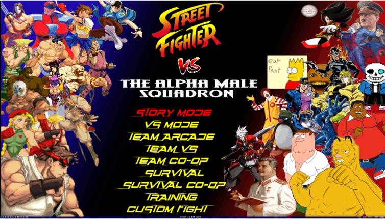 Street Fighter Vs. The Alpha Male Squadron Game Cover
