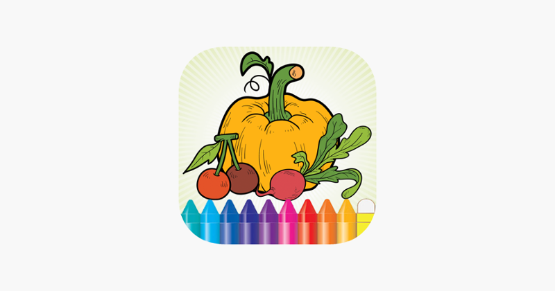 Vegetable &amp; Fruit Coloring Book - Drawing Connect dots kids Game Cover