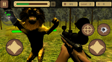 Lion Hunting in Jungle Image