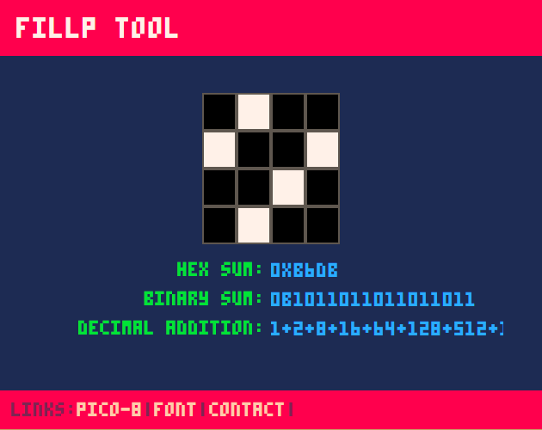 PICO-8 fillp tool Game Cover