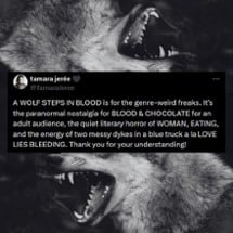 A Wolf Steps in Blood Image