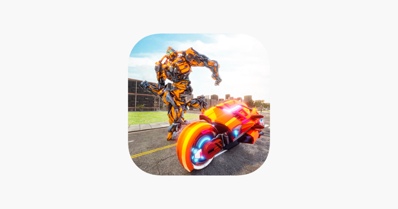 Flying Robot War: Tron Bike 3d Game Cover