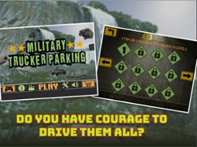 Military Trucker Parking 3D Image