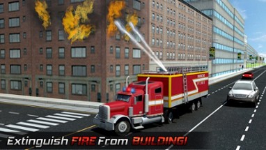 911 Emergency Ambulance Driver Duty: Fire-Fighter Truck Rescue Image