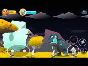 Dino vs man adventure - fight and dodge game Image