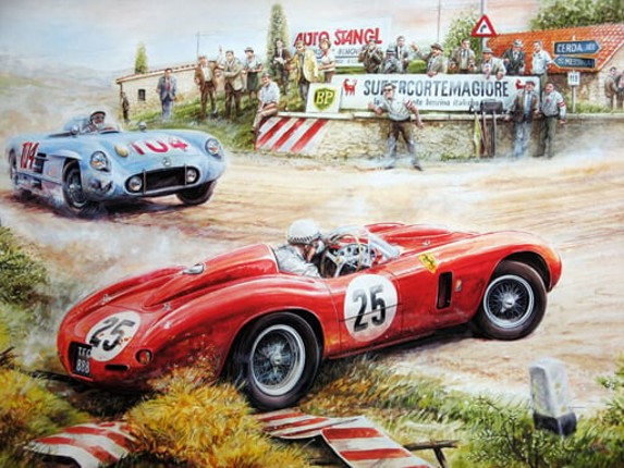 Painting Vintage Cars Jigsaw Puzzle Game Cover