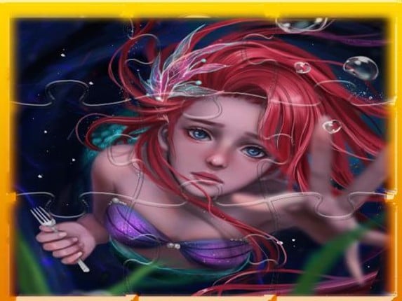 Mermaid Ariel Princess Match 3 Puzzle Game Cover