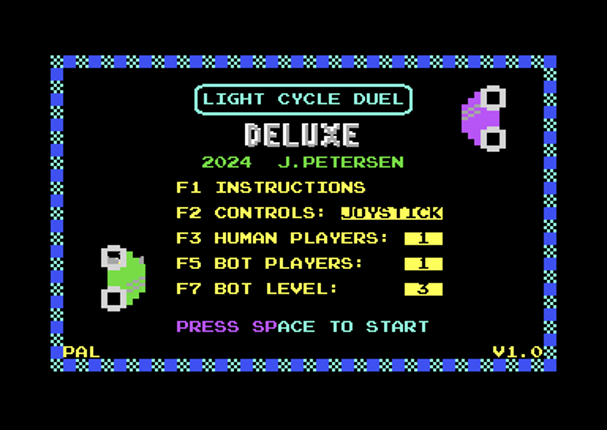 C64 Light Cycle Duel Deluxe Game Cover