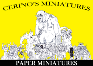 2021 Cerino's paperminitober fantasy miniatures Image