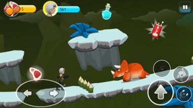 Dino vs man adventure - fight and dodge game Image