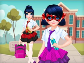 Dotted Girl Back To School Image
