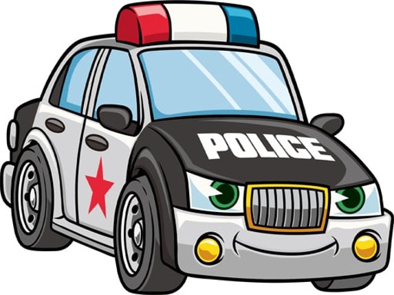 Cartoon Police Cars Puzzle Game Cover