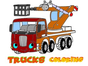 Funny Trucks Coloring Image