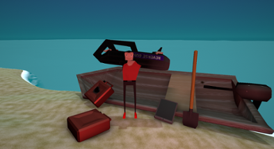 Лодка, пушка, две канистры Image