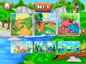 Dino jigsaw puzzles 2 to 7 year educational games Image