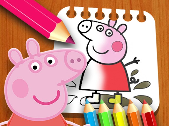 PeppaPig Coloring Book Game Cover