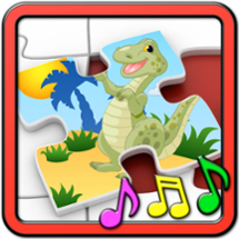 Kids Dinosaur Rex Jigsaw Puzzles - educational shape and matching children`s game Image