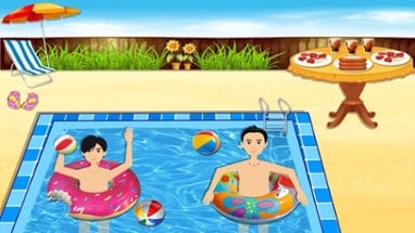 Pool Party &amp; Bonfire - BBQ cooking adventure &amp; chef game Image