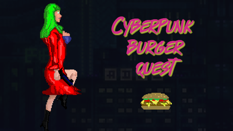 Cyberpunk Burger Quest Game Cover