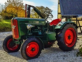 Farmer Tractor Puzzle Image