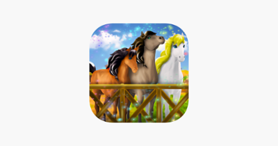 Farm of Herds: Horse Family Image