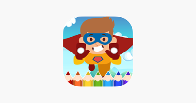 Superhero Kids Coloring Book - Painting Game Image