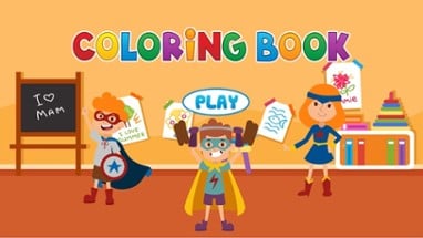 Superhero Kids Coloring Book - Painting Game Image