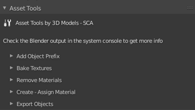 Asset Tools by 3D Models - SCA Image