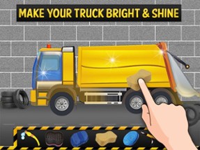 Garbage Truck Wash Salon : Cleanup Messy Trucks After Waste Collection Image