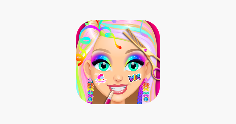 Rainbow Princess Hair Salon Game Cover