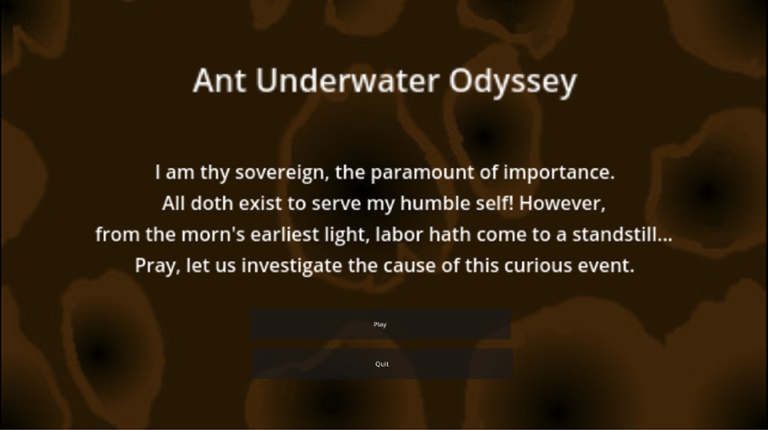 Ant Underwater Odyssey Game Cover