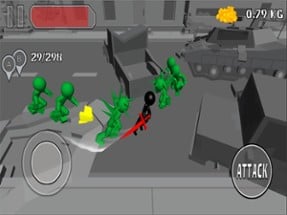 Stickman Killing Zombie 3D Image