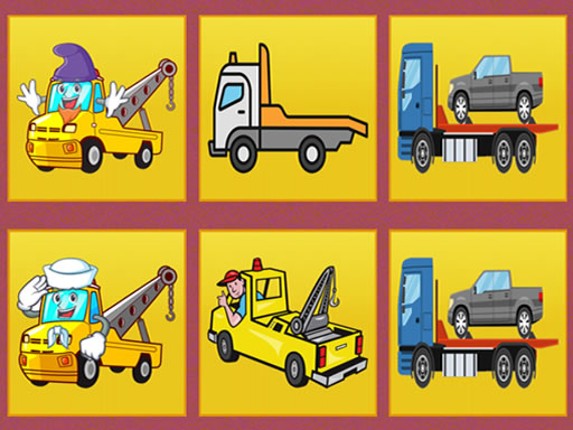 Tow Trucks Memory Game Cover