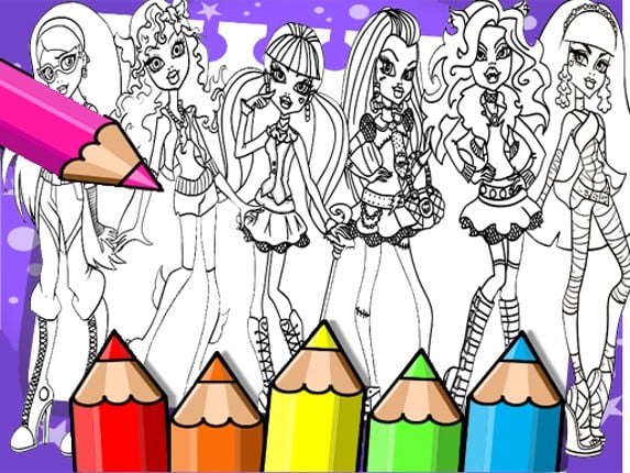 Monster High Coloring Book Game Cover