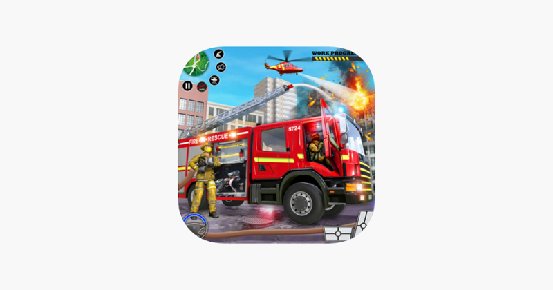 Fire Truck Simulator Rescue HQ Game Cover
