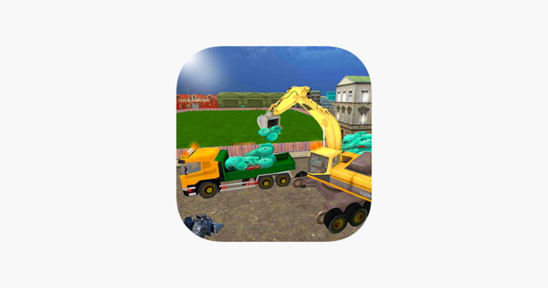 City Excavator Garbage Truck Game Cover