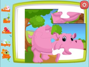 English Animal Zoo Puzzles - ABC First Words Image