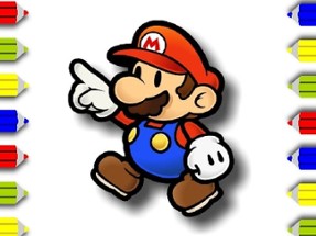 BTS Mario Coloring Image