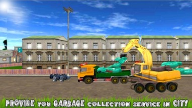 City Excavator Garbage Truck Image