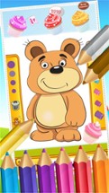 Teddy Bear Coloring Book Drawing for Kid Games Image