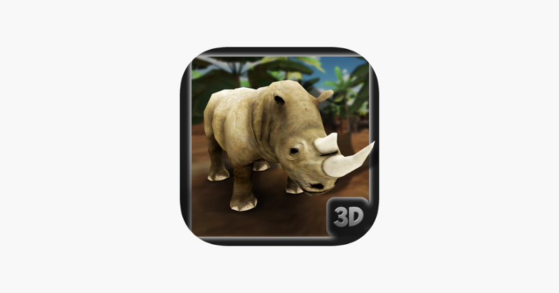 3D Angry Rhinoceros Simulator - Wild Animal Game Game Cover