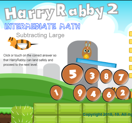 HarryRabby2 Subtracting Large Numbers FREE Game Cover