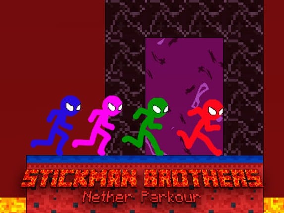 Stickman Brothers Nether Parkour Game Cover