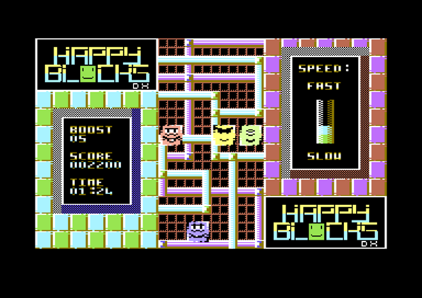 Happy Blocks DX (Commodore 64) Game Cover